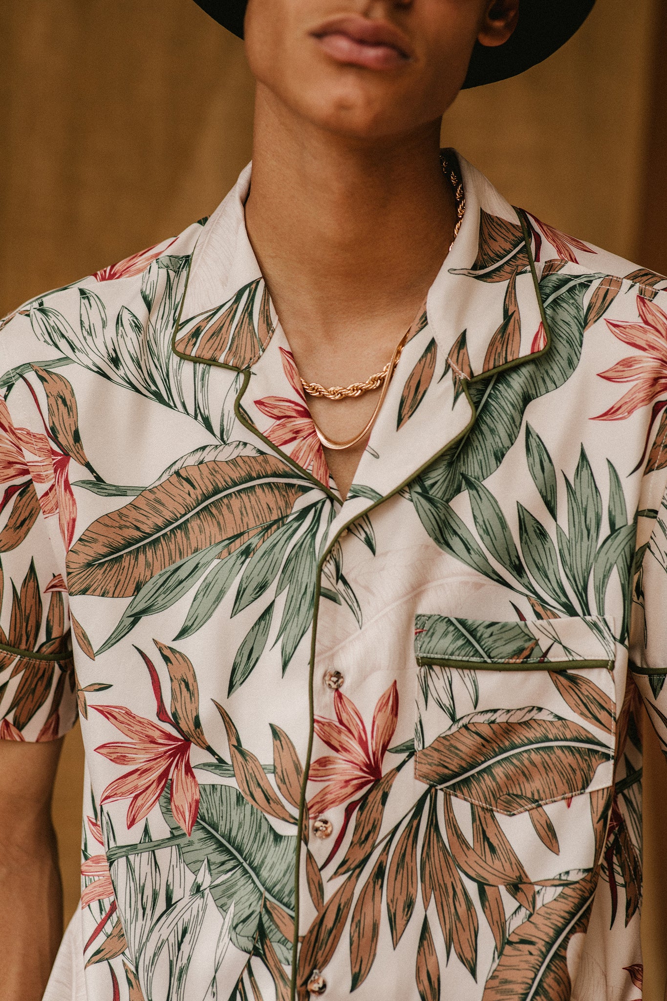 SAFARI PALM PRINTED SHIRT & SHORT RESORT CO-ORD