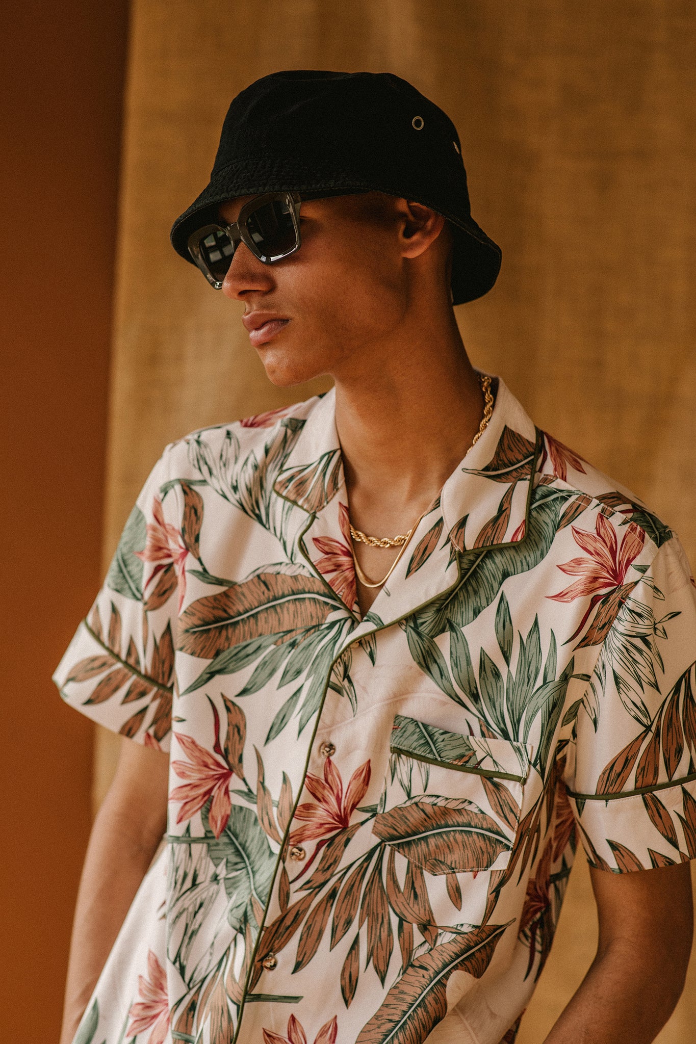 SAFARI PALM PRINTED SHIRT & SHORT RESORT CO-ORD